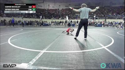 46 lbs Consi Of 8 #2 - Carter Mcculley, Claremore Wrestling Club vs Jepsen England, Comanche Takedown Club