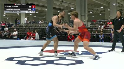 97 lbs 5th Place Match - Aiden Cooley, Best Trained Wrestling vs Soren Pirhoun, Kaizen MMA