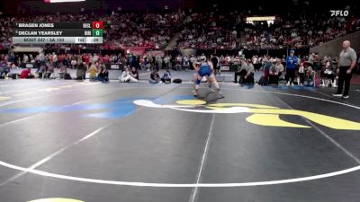 3A 150 lbs Cons. Round 3 - Bragen Jones, Declo vs Declan Yearsley, Ririe