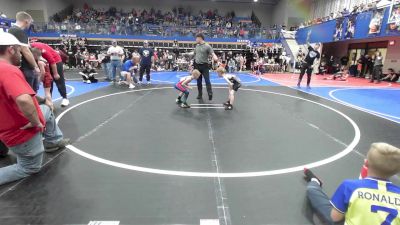 55 lbs Quarterfinal - Gauge Huffman, Vinita Kids Wrestling vs Kael Camper, Caney Valley Wrestling