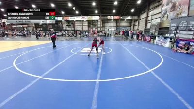 82 lbs Cons. Semi - Charlie Claymore, MATPAC Wrestling vs Quinn Cisneros, Gladiator Wrestling Academy