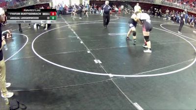 185 lbs Cons. Semi - Tyatum Buettgenbach, Rocket Wrestling Club / RWC - Girls vs Abigail Ledgerwood, Cedar Bluffs