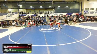 157 lbs Cons. Round 3 - Mekhi Cave, North Central College vs Dominic Litchfield, Wabash