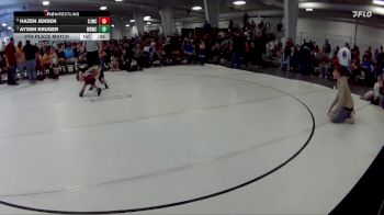 24 lbs 5th Place Match - Hazen Jensen, Chadron Junior Wrestling Club vs Ayden Kruger, Wisner Rec Wrestling Club