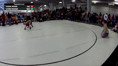24 lbs 5th Place Match - Hazen Jensen, Chadron Junior Wrestling Club vs Ayden Kruger, Wisner Rec Wrestling Club