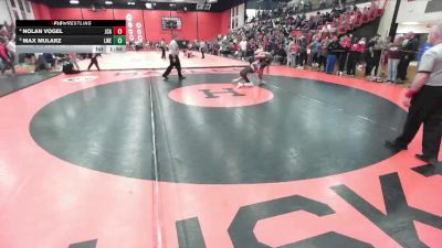 157 lbs Cons. Round 7 - Max Mularz, Frankfort (LINCOLN-WAY EAST) vs Nolan Vogel, JOLIET (CATHOLIC Academy)