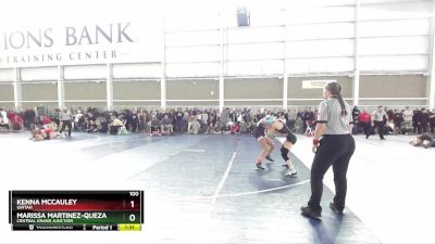 100 lbs Quarterfinal - Kenna McCauley, Uintah vs Marissa Martinez-Quezada, Central Grand Junction