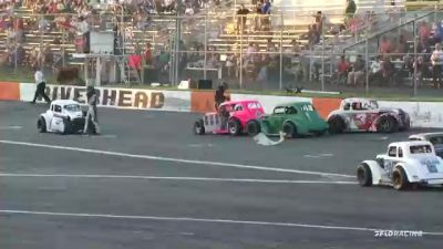Legends Car Barrel Rolls On Riverhead Raceway Frontstretch