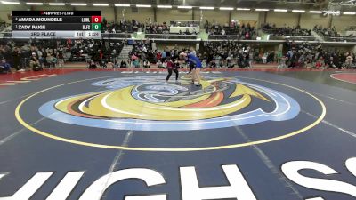 165 lbs 3rd Place - Amada Moundele, Lowell vs Zady Paige, Belfast High School