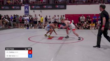 61 kg Semifinal - Ethan Oakley, Boone RTC vs Dominick Serrano, Colorado