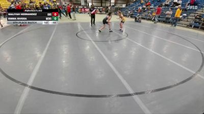 91 lbs 5th Place Match - Maliyah Hernandez, Gering Wrestling Club vs Emma Rivera, Magic City Wrestling Club