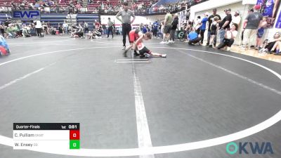 61 lbs Quarterfinal - Cooper Pulliam, Skiatook Youth Wrestling vs Walker Ensey, Duncan Demons