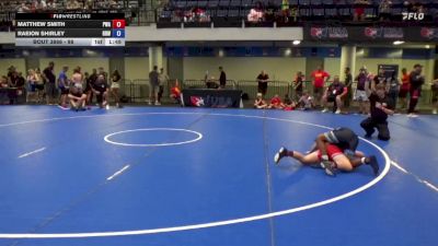 98 lbs Cons. Quarters - Matthew Smith, PSF Wrestling Academy vs Raeion Shirley, Ragin Raisins Wrestling