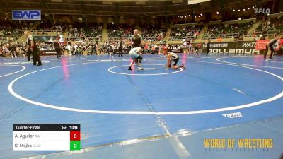 85 lbs Quarterfinal - Antonio Aguilar, RedWave Wrestling vs Gannen Majka, Black Fox Academy