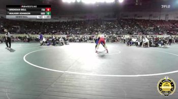 B4A-157 lbs Semifinal - Walker Johnson, Harrah vs Brendan Bell, Ft. Gibson