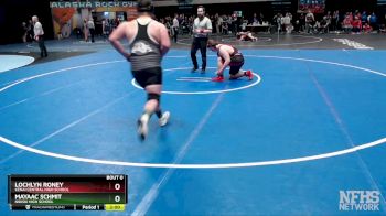 285 lbs Champ. Round 1 - Lochlyn Roney, Kenai Central High School vs Mayaac Schmit, Nikiski High School