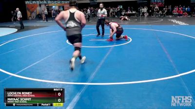 285 lbs Champ. Round 1 - Lochlyn Roney, Kenai Central High School vs Mayaac Schmit, Nikiski High School