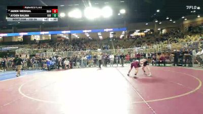 132 2A Quarterfinal - Jaden Weisgal, Brandon vs Ayden Balma, Riverdale