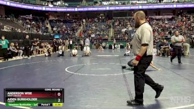 2A 106 lbs Cons. Round 1 - Anderson Wise, West Lincoln vs Aiden Burkholder, Trinity