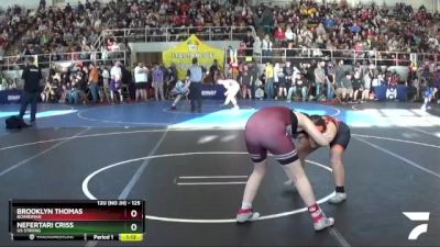 125 lbs Quarterfinal - Nefertari Criss, US Strong vs Brooklyn Thomas, Boardman