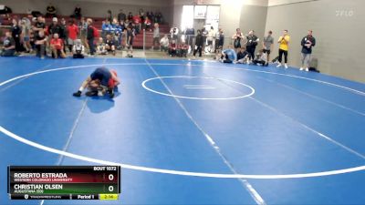 125 lbs Champ. Round 1 - Christian Olsen, Augustana (SD) vs Roberto Estrada, Western Colorado University