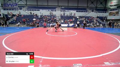 138-144 lbs Consolation - Jason Cortez, Cowboy Wrestling Club (CWC) Fort Worth, TX vs Matthew Snyder, El Reno Wrestling Club