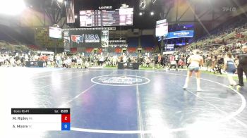112 lbs Cons 16 #1 - Madolin Ripley, Maine vs Akeelah Moore, Texas