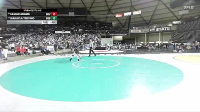 Girls 4A 100 lbs Cons. Round 2 - Lillian Adams, Graham-Kapowsin (Girls) vs Makayla Trevino, Chiawana (Girls)