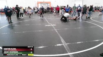55 lbs Quarterfinal - Denim McKinnon, Mighty Warriors Wrestling Acad vs Sawyer Flynn, Legacy Elite Wrestling