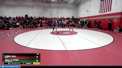 135 lbs Semifinal - Loriel Hall, Omak vs Brielle Starr, Goldendale