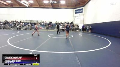 180 lbs Cons. Round 2 - Jessica Mendieta, Menlo College vs Onastacia Boling, Southwestern Oregon CC