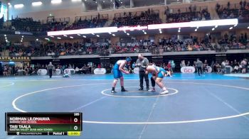 285 lbs Champ. Round 1 - Tasi Taala, Susitna Valley Jr/Sr High School vs Norman Lilomaiava, Barrow High School