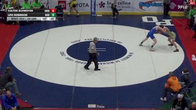 157 lbs Consi Of 16 #2 - Colton Schwoyer, Owen J Roberts vs Levi Robinson, Harbor Creek
