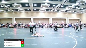 72 lbs Semifinal - Camiel Guizar, Powerline vs Regan Kinneman, Thorobred WC