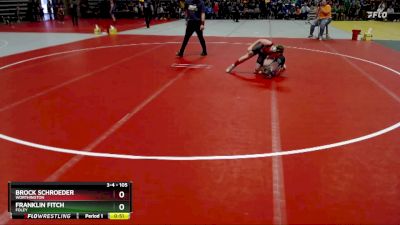 105 lbs Quarterfinal - Brock Schroeder, Worthington vs Franklin Fitch, Foley