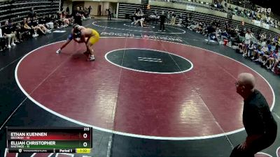 215 lbs Round 1 (4 Team) - Elijah Christopher, Hastings vs Ethan Kuennen, Decorah