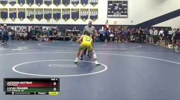 157 lbs Cons. Round 2 - Lucas Frasier, Clay (Oregon), OH vs Jackson Rattray, Crestwood