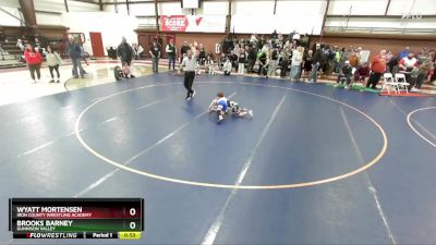 57 lbs Cons. Round 2 - Brooks Barney, Gunnison Valley vs Wyatt Mortensen, Iron County Wrestling Academy