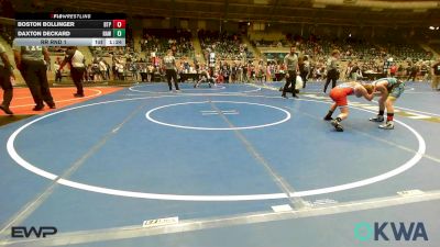 76 lbs Rr Rnd 1 - Boston Bollinger, Tulsa Blue T Panthers vs Daxton Deckard, Raw Wrestling Club