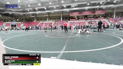 85 lbs Semifinal - Blake Eck, Brawlers vs Isaac Steiner, Hoisington