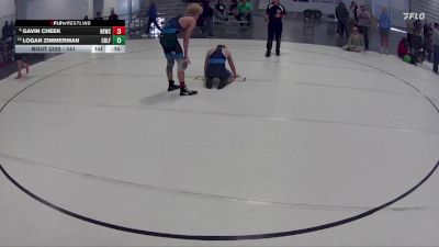 141 lbs 3rd Place Match - Gavin Cheek, Nebraska Elite Wrestling Club vs Logan Zimmerman, Team Zapas Wrestling Club