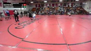138 lbs Cons. Round 1 - Braxton Bean, San Clemente vs Connor Kang, Palisades