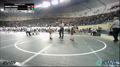 61 lbs Consi Of 16 #2 - Simon Flesner, Team Tulsa Wrestling Club vs Maddox Harris, Rough Riders