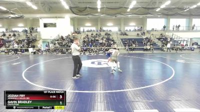 125 lbs 1st Place Match - Joziah Fry, Johnson & Wales (RI) vs Gavin Bradley, Castleton