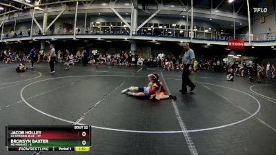 96 lbs Round 6 (8 Team) - Jacob Holley, U2 Uprising Blue vs Bronsyn Baxter, MD Maniacs