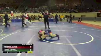 60 lbs 3rd Place Match - Devyn Vincent, Lions Wrestling Academy vs Braxtyn Taylor, Clinton Youth Wrestling