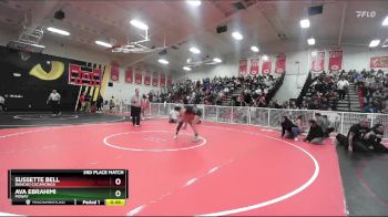 125 lbs 3rd Place Match - Ava Ebrahimi, Poway vs Sussette Bell, Rancho Cucamonga