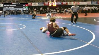 138 lbs Quarters & Wb (16 Team) - Cyrus Hurley, Delaware Military Academy vs Nathan Heineman, Poquoson