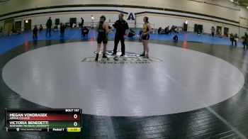 155 lbs Quarterfinal - Victoria Benedetti, Northern Michigan University vs Megan Vondrasek, Adrian College