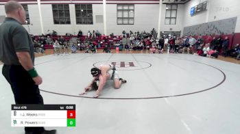 165 lbs Consi Of 16 #2 - Josh Weeks, Providence Day School vs Riley Powers, Charlotte Country Day